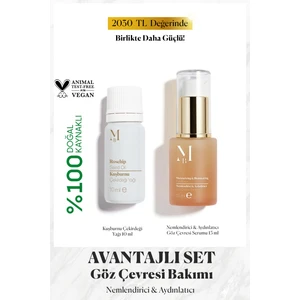 Nemlendirici Göz Çevresi Serumu 15 Ml + Kuşburnu Çekirdeği Yağı 10 Ml