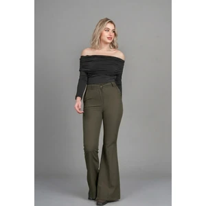 Kemerli Ispanyol Paça Pantolon 3891