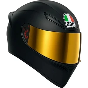 K1 S Matt Black + Agv Irıdıum Gold Vizör