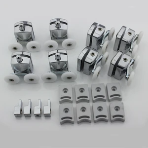 Seta Kırılmaz Duşakabin Tekeri Krom Çift Teker Duşakabin Rulmanı Eksiksiz Tam Set 22mm