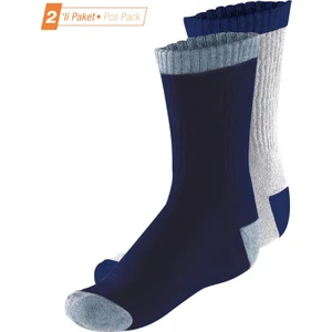 Çocuk Termal Çorap 2. Seviye 2'li Paket 9996 - Lacivert Gri