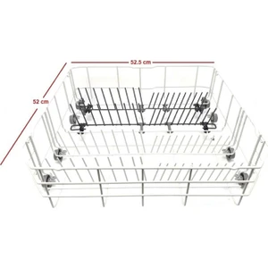 6232 Hs Bulaşık Makinesi  Alt Sepeti  Katlanır Model Beyaz Renk Orjiinal Ürün Kırılmaz Teker Sepet