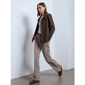 60778 Süet Ceket-Haki