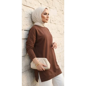 Yazlık Kadın Tesettür Bisiklet Yaka Terletmeyen Penye Kumaş Tunik