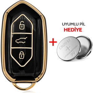 Rem Anahtar T10X T10F 3 Buton Smart Nano Anahtar Kılıfı - Siyah