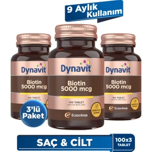 Biotin 5000 Mcg 100 Tablet 3 Adet