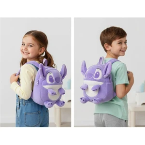 Stich Geniş Sırt Çantası Açık Mor