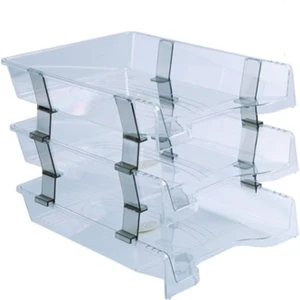 3 Katlı Şeffaf Sabit Evrak Rafı