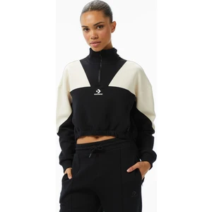 Crop Kadın Siyah Sweatshirt