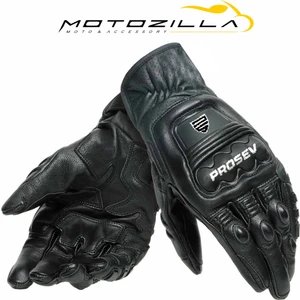 GL60 DERİ MOTOSİKLET ELDVENİ SİYAH