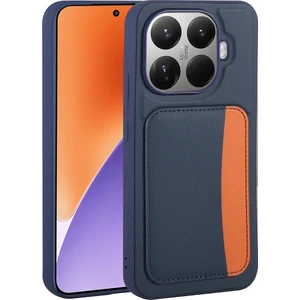 M.TK Moveteck Xiaomi Mi 15T Pro Kılıf Kamera Korumalı Kartlıklı Cüzdanlı Renkli Tuşlu Deri Tasarımlı Silikon Kapak