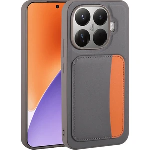 M.TK Moveteck Xiaomi Mi 15T Pro Kılıf Kamera Korumalı Kartlıklı Cüzdanlı Renkli Tuşlu Deri Tasarımlı Silikon Kapak