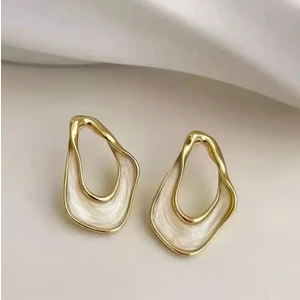 Geometrik Modern Damla Şekli Küpe