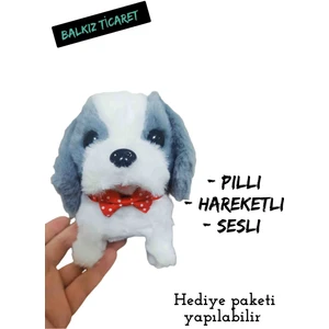 Papyonlu  Pilli Oyuncak Köpek