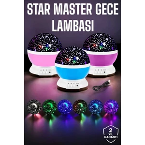 Mavi ve Mor Işıklı Projeksiyon Lambası