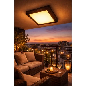 24 Watt Siyah Sıva Üstü 3000K Sarı Işık LED Panel