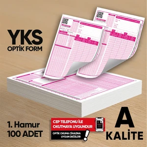 Karakutu Yayınları Yks-Msü Deneme Sınavları için 100 Adet (80.gr) Optik Form