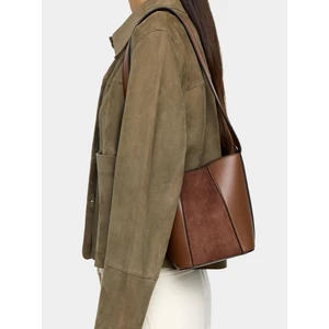 Kontrast Dokulu Bucket Çanta