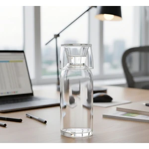 Öz Home Cam Bardaklı Başucu Sürahi/karaf  720 ml