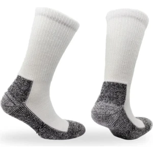 Contractor Çelik Başlıklı Iş Botları Için Yastıklı ve Takviyeli Termal Çorap Beyaz