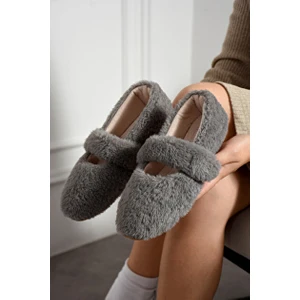 Behtah Kundura Ultra Yumuşak Lastikli Peluş Kadın Ev Babeti Günlük Babet Ses Yapmaz Hafif Taban Fenomen Babeti