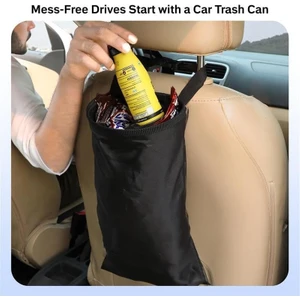 Araç Içi Askılı Çöp Kutusu  Su Geçirmez Araba Çöp Poşeti Organizer Oto Çöp Kovası