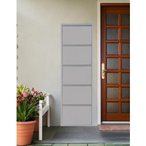 5'li Metal Ayakkabılık Gri