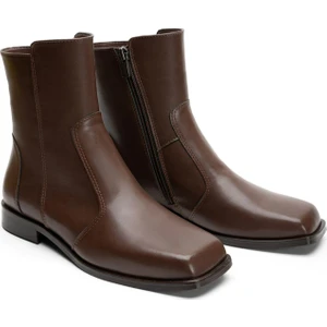 Hawk Vegan Deri Küt Burun Bayan Bot