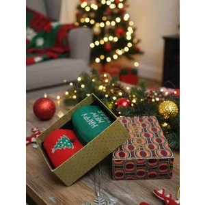 Algitsin O L A Unisex 2 Çift Yılbaşı Çorabı