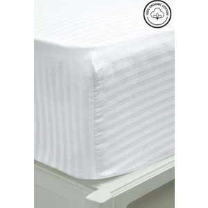 Vessino Home Mikro Pamuk Saten Lastikli Çarşaf Takımı Çizgili Çift Kişilik Beyaz/renkli Otel Tipi Lüx Yastıklı