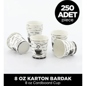Sepet Doldur 8 Oz Karton Bardak - 250 Adet