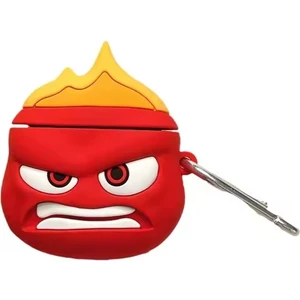 Kılıf Benim Airpods 4.nesil ile Uyumlu Kılıf Karikatür Angry Kızgın Figürlü Tasarım Sevimli Figürlü Silikon Kılıf