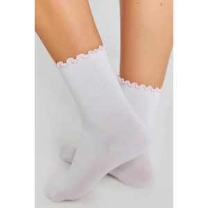 Bamboo Star Bambu Kadın Lastiksiz Krem Fırfırlı Lastiksiz Dikişsiz Kadın Krem Soket Çorap/iz Bırakmaz/sıkmayan Çorap