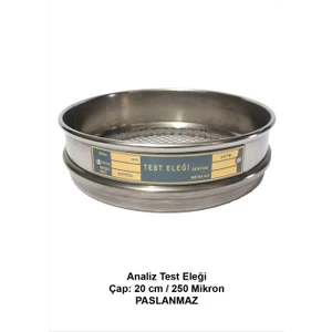 Analiz Test Eleği - Çap: 20 cm / 250 Mikron / PASLANMAZ