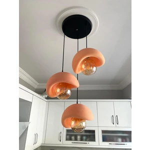 Dream Mode Beton Görünümlü Modern Şık Iskandinav Tarz 3 Başlıklı Avize (25CM) (Rustik Ampul Hediyeli) Nestvibe