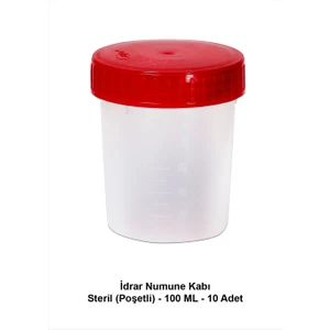 İdrar Numune Kabı Steril-100 ml – 10 Adet