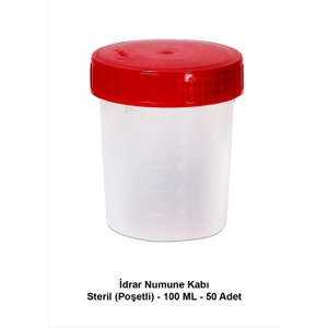 İdrar Numune Kabı Steril-100 ml – 50 Adet