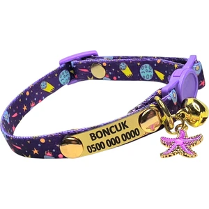 Ayz Markalama Güvenlik Kilitli Kedi Tasması, Isimli Kedi Tasması, Kedi Künyesi, Kedi Isimlik, Safety Click Tasma