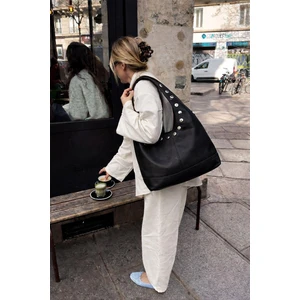 Volare Bags Zımba Detaylı Yumuşak Deri Omuz Çantası