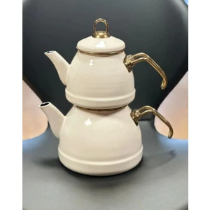 Mea Concept Monde Emaye White Çaydanlık Takımı