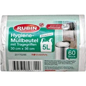 Çöp Torbası 5 lt Hijyenik 60'lı 30 x 40 cm