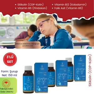 Vitaniq Cognizone Kids Sitikolin 150 ml – Çocuklar İçin Dikkat Ve Odaklanma Takviyesi 3 x30