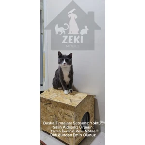 Dış Mekan Yağmura Ve Soğuğa Dayanıklı Osb Kedi Evi (deniz Tutkallı) Kedi Evi Ahşap