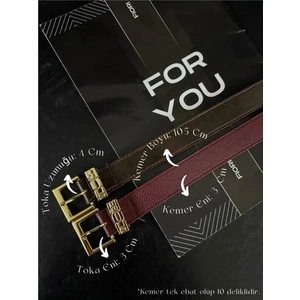 Yazılı Köprü Gold Toka Kadın Kemer, Pantolon Kemeri, Ceket Kemeri, Elbise Kemeri, Gömlek Kemer