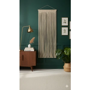 Hediselim El Örgüsü Baklava Dilimli Makrome Perde ve Kapı Süsü