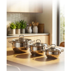 Kumsal 6 Parça Çelik Tencere Seti