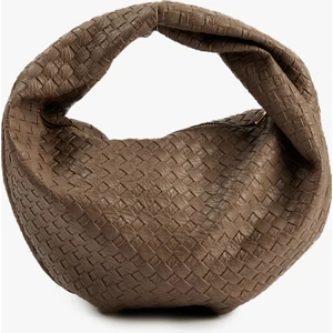 Örgü Dokulu Fermuarlı El Çantası