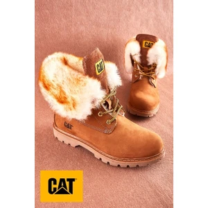 Caterpillar Utah Fur Kadın Tarçın Nubuk Bot