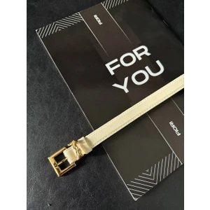 Bombeli Yazılı Tokalı Köprülü Kadın Kemer, Pantolon Kemeri, Ceket Kemeri, Elbise Kemeri, Gömlek Kemeri