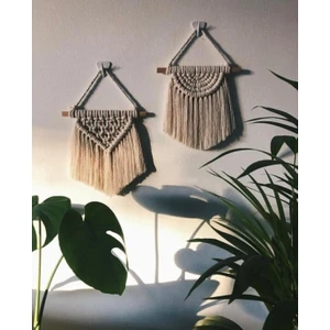 Hediselim Ikili Mini Makrome Duvar Süsü